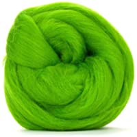 Fibras de lana merino- 50 g- color verde oliva Perfecto para hilado- fieltrado con aguja y para tejer a mano.